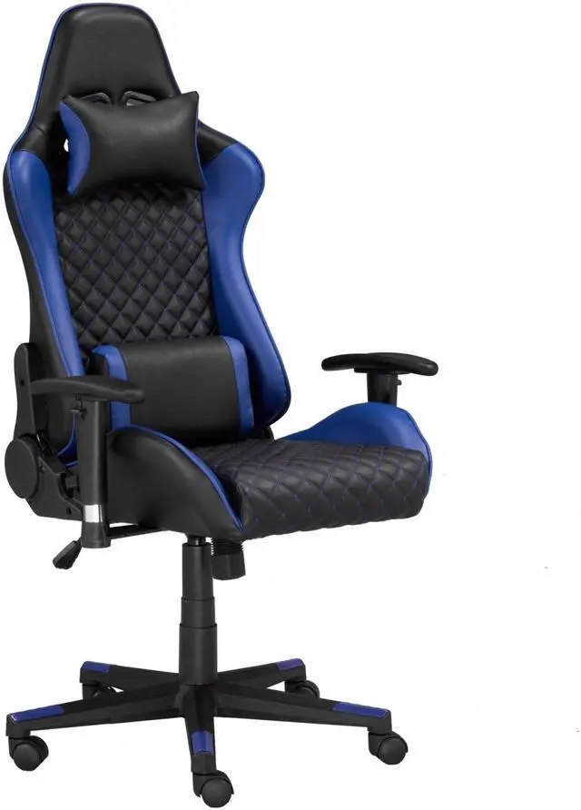 Alt view image 2 of 4 - Brassex Gaming Chair - Black/Blue (3801)