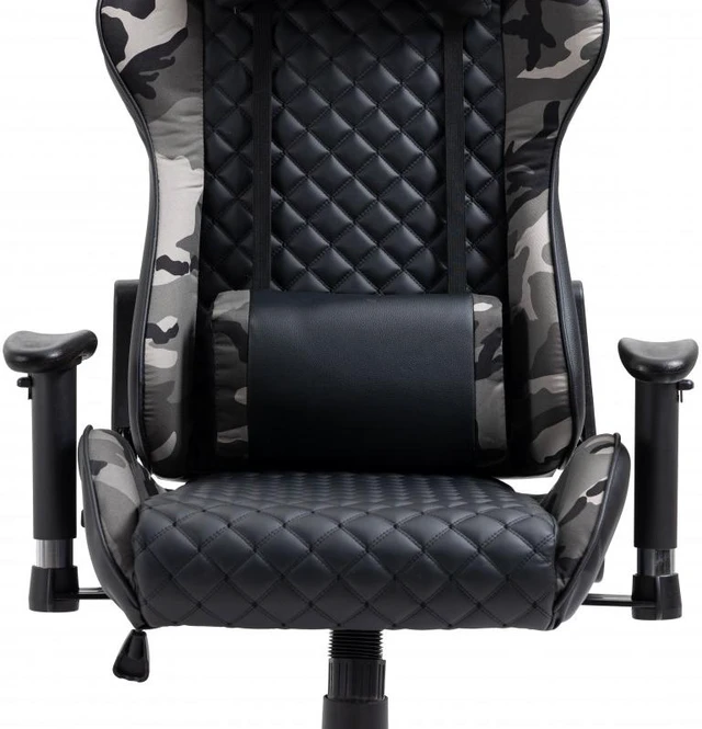 Alt view image 9 of 13 - Brassex Gaming Chair - Black/Camo (3804)