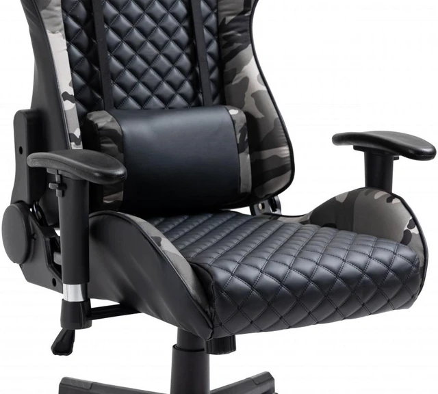 Alt view image 11 of 13 - Brassex Gaming Chair - Black/Camo (3804)