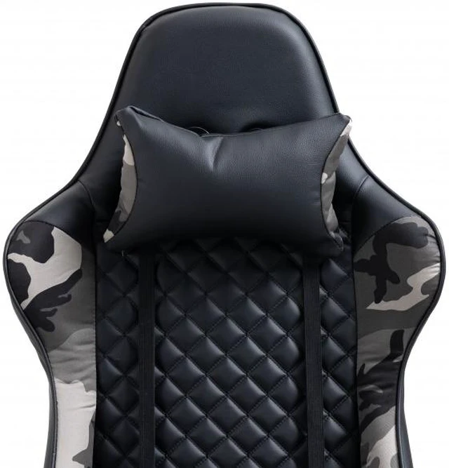 Alt view image 12 of 13 - Brassex Gaming Chair - Black/Camo (3804)
