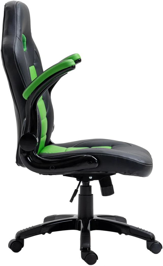 Alt view image 5 of 10 - Brassex Gaming Chair - Black/Green (3807)