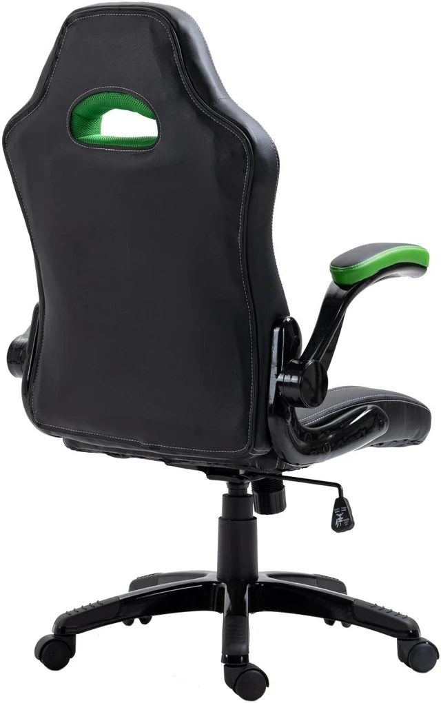Alt view image 6 of 10 - Brassex Gaming Chair - Black/Green (3807)