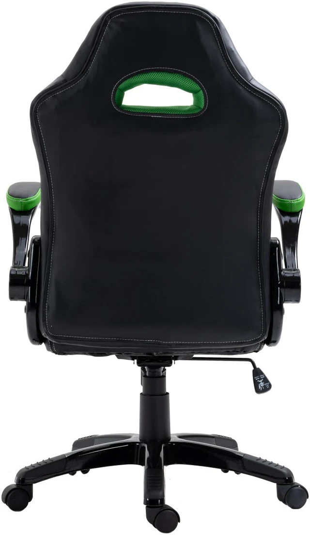 Alt view image 7 of 10 - Brassex Gaming Chair - Black/Green (3807)