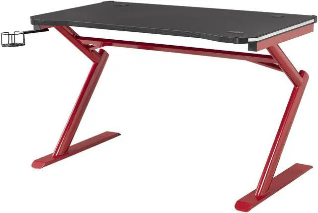 Main image of Brassex Gaming Desk - Black/Red (8028)