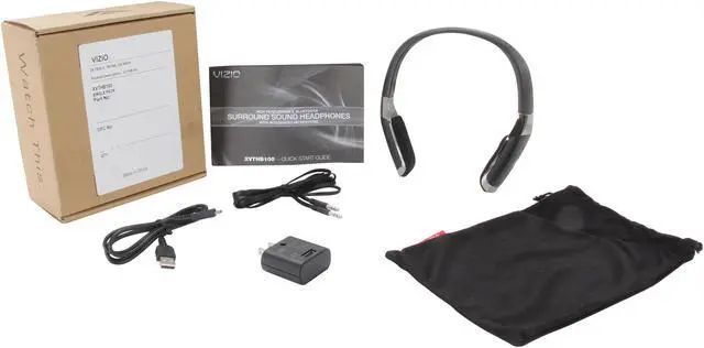 Alt view image 6 of 6 - VIZIO XVTHB100 High Performance Bluetooth Stereo Headphones w/ Integrated Mic, OEM