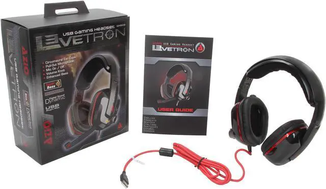 Alt view image 6 of 6 - AZIO Levetron GH808 USB Connector Circumaural Gaming Headset