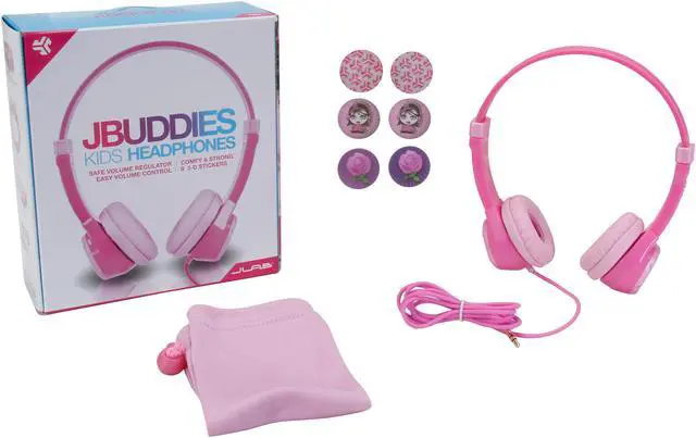 Alt view image 6 of 6 - JLab JBuddies Kids Volume Limiting Headphones - Pink - JK-PINK-RTL