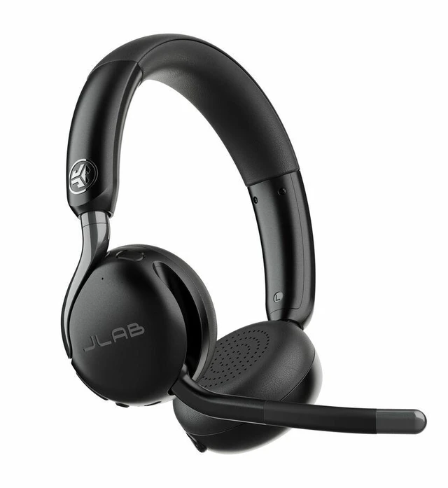 Main image of JLab Go Work 3 Wireless & Wired On-Ear Headset - Stereo - Wired/Wireless - Bluetooth - 32 Ohm20 kHz - On-ear, Over-the-head - Noise Cancelling, MEMS Technology Microphone - Black - HBGOWORK3RBLK42