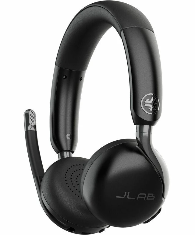 Alt view image 2 of 4 - JLab Go Work 3 Wireless & Wired On-Ear Headset - Stereo - Wired/Wireless - Bluetooth - 32 Ohm20 kHz - On-ear, Over-the-head - Noise Cancelling, MEMS Technology Microphone - Black - HBGOWORK3RBLK42