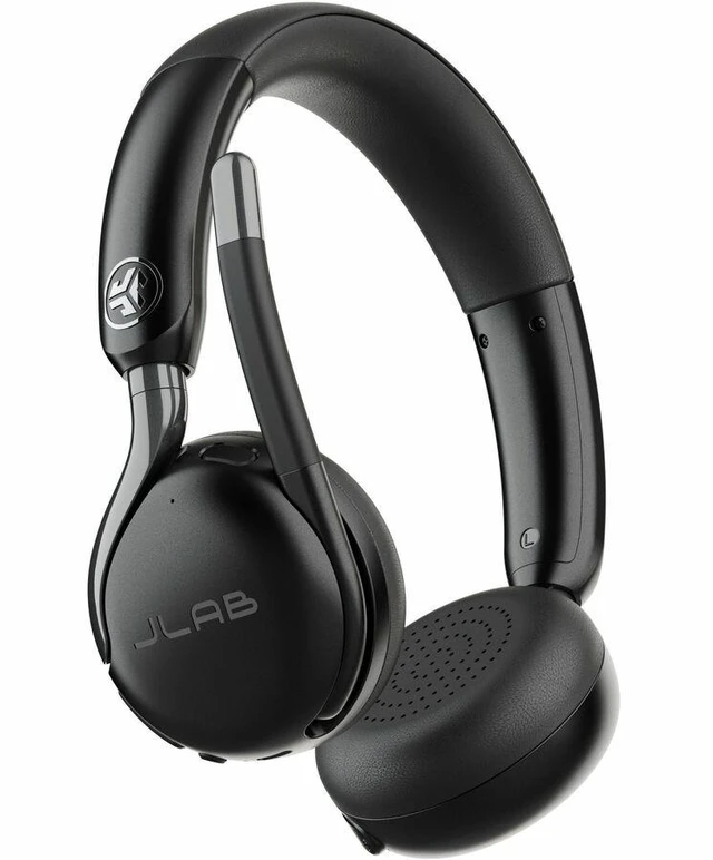 Alt view image 3 of 4 - JLab Go Work 3 Wireless & Wired On-Ear Headset - Stereo - Wired/Wireless - Bluetooth - 32 Ohm20 kHz - On-ear, Over-the-head - Noise Cancelling, MEMS Technology Microphone - Black - HBGOWORK3RBLK42