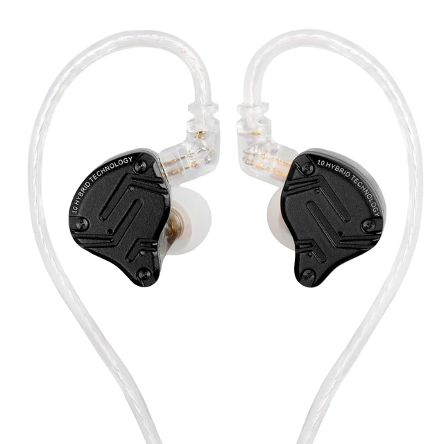 Alt view image 6 of 9 - KZ ZS10 Pro X in Ear Monitor Headphone, Upgraded 4BA 1DD KZ Headphone Multi Driver in Ear IEM Earphone with Detachable Silver-Plated 0.75mm 2Pin Cable inears for Audiophile(Dark,No Mic)