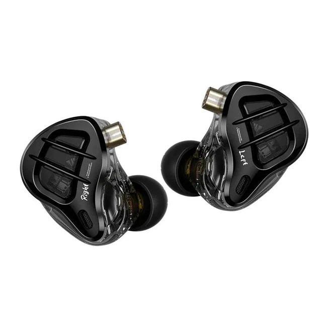 Alt view image 3 of 3 - KZ ZAR in-Ear Monitor Headphones,1DD+7BA Hybrid Technology Driver IEM Wired Earbuds Headphone with Silver-Plated Cable for Audiophile Musician (KZ ZAR-Black, With Mic)