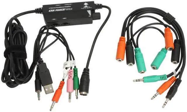 Alt view image 7 of 9 - Turtle Beach TBS-2114 Earforce HPA2 5.1 Surround Sound Headset with Amplifier and Removable Microphone