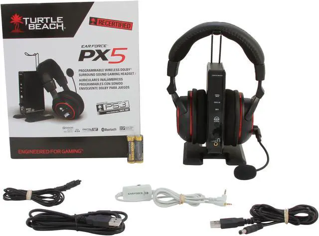 Alt view image 8 of 8 - Turtle Beach EAR FORCE PX5M USB Connector Circumaural Ear Force PX5M Programmable Wireless Surround Sound Gaming Headset
