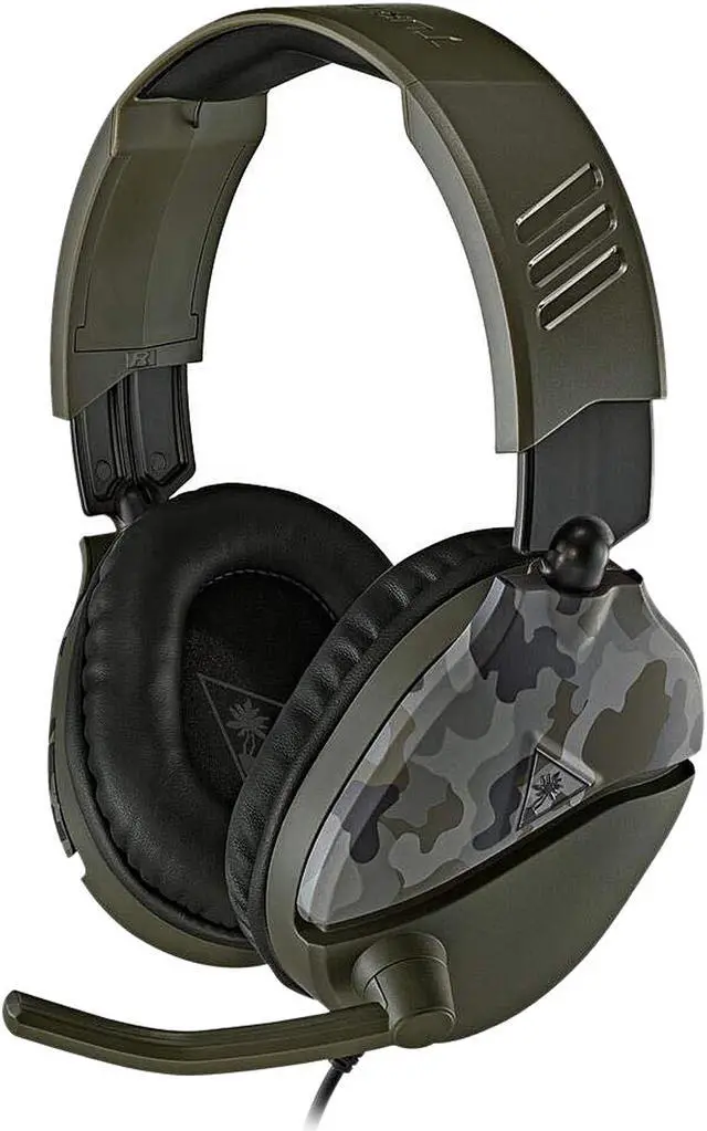 Alt view image 3 of 13 - Turtle Beach Recon 70 Gaming Headset for Xbox Series X|S, Xbox One, PS5, PS4 & PC - Green Camo