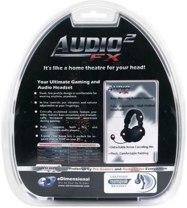 Alt view image 4 of 4 - eDimensional AudioFX2 EDI-150 Circumaural Headset