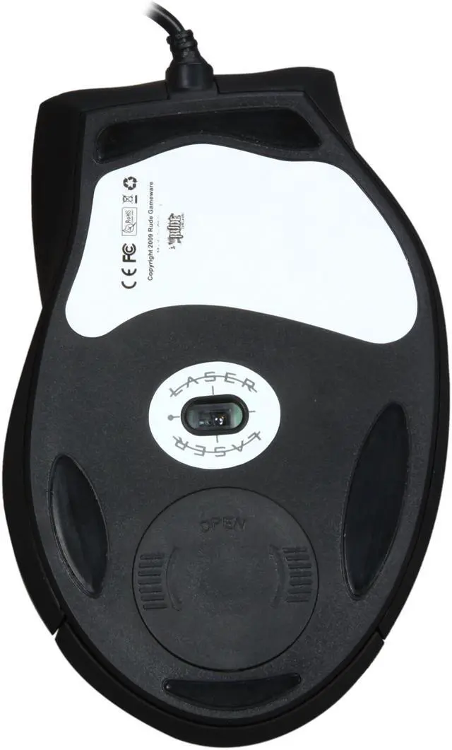 Alt view image 4 of 5 - Fierce RUDE-200 Black 1 x Wheel USB Wired Laser Gaming Mouse