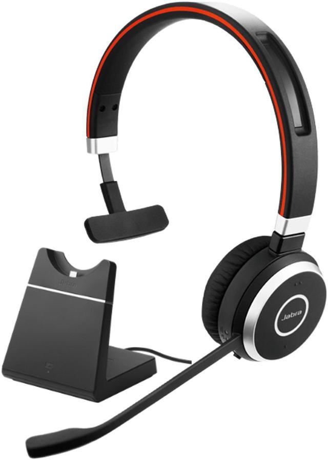 Jabra Evolve 65 SE Mono Wireless Headset - Bluetooth Headset with  Noise-Cancelling Microphone, Long-Lasting Battery, and Charging Stand - MS  Teams