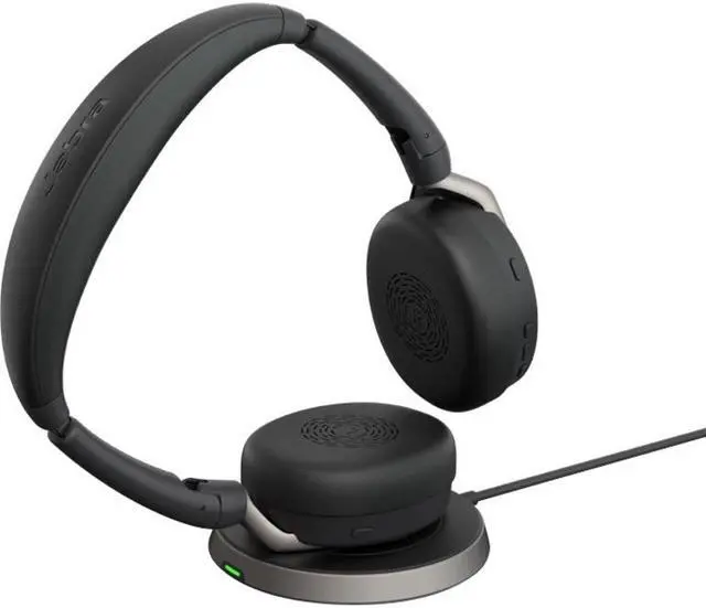 Alt view image 4 of 4 - Jabra 26699-989-889-01 Jabra Evolve2 65 Flex Link380c MS Stereo Headset with Wireless Charger