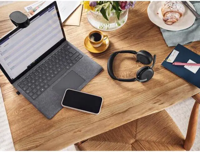 Alt view image 9 of 11 - Jabra- 26699-999-889-01 Jabra Evolve2 65 Flex Link380c MS Stereo Wireless Charger Headset