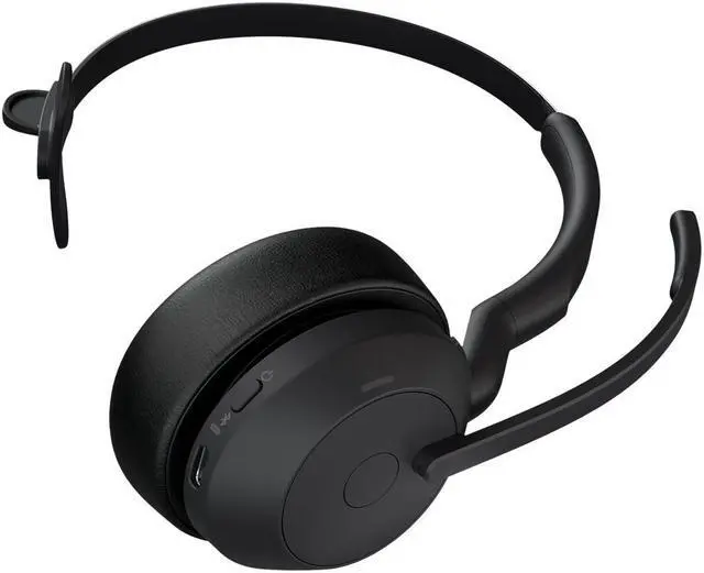 Alt view image 2 of 3 - Jabra Evolve2 55 Headset - Mono - Wireless - Bluetooth - 98.4 Ft - 20 Hz - 20 KHz - On-Ear - Monaural - Supra-Aural - MEMS Technology, Noise Cancelling Microphone - Noise Canceling 25599-889-899-01