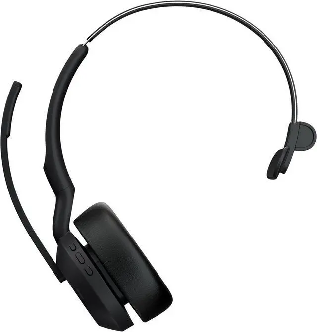 Alt view image 3 of 3 - Jabra Evolve2 55 Headset - Mono - Wireless - Bluetooth - 98.4 Ft - 20 Hz - 20 KHz - On-Ear - Monaural - Supra-Aural - MEMS Technology, Noise Cancelling Microphone - Noise Canceling 25599-889-899-01