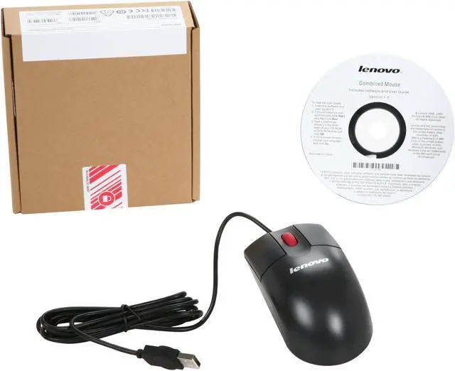 Alt view image 5 of 5 - lenovo 06P4069 Black 3 Buttons 1 x Wheel USB Wired Optical Mouse