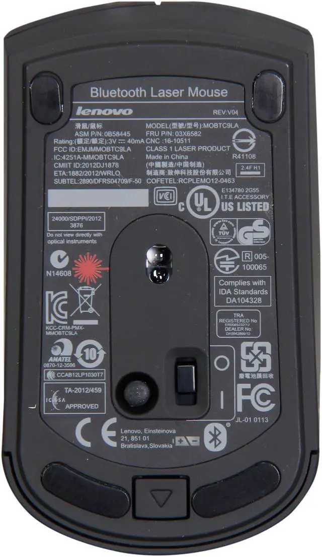 Alt view image 3 of 5 - lenovo 0A36407 Black Tilt Wheel Bluetooth Wireless Laser Mouse