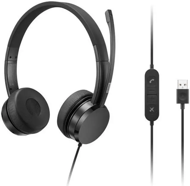 Main image of Lenovo USB-A Wired Stereo On-Ear Headset 4XD1K18260
