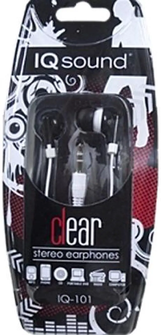 Alt view image 2 of 2 - SuperSonic Black IQ-101BLACK Earbud Digital Stereo Earphone