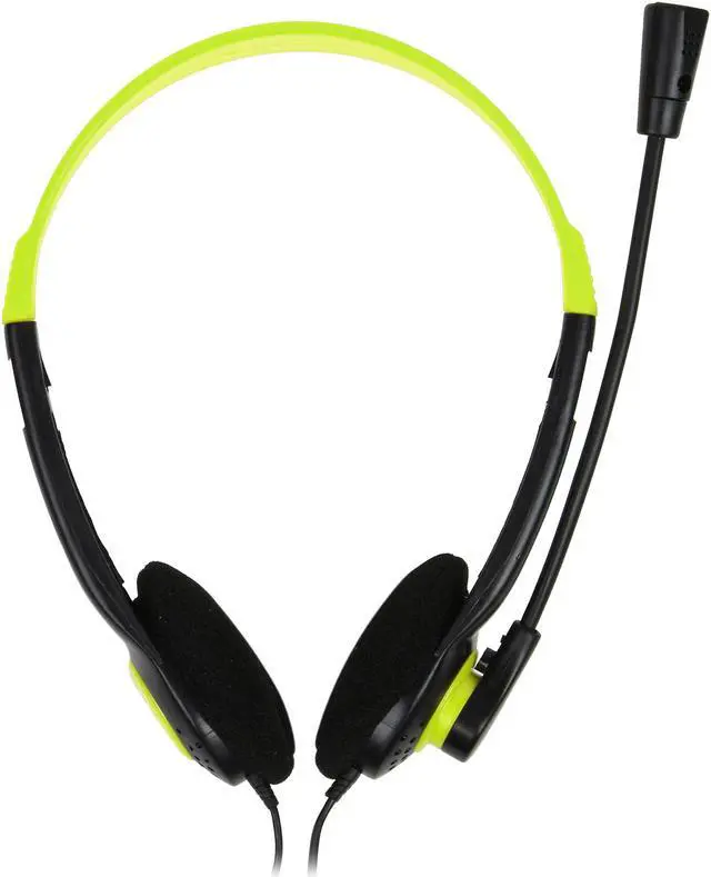 Alt view image 3 of 7 - Krazilla KZH800 USB Gaming Headset with Microphone and Volume Control / Mute - Green (Grade A, new open box)