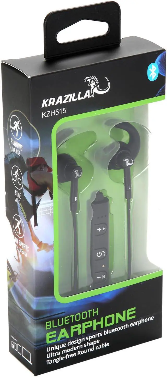 Alt view image 6 of 6 - Krazilla Black KZH515 Bluetooth Earphone for iPhone and Android