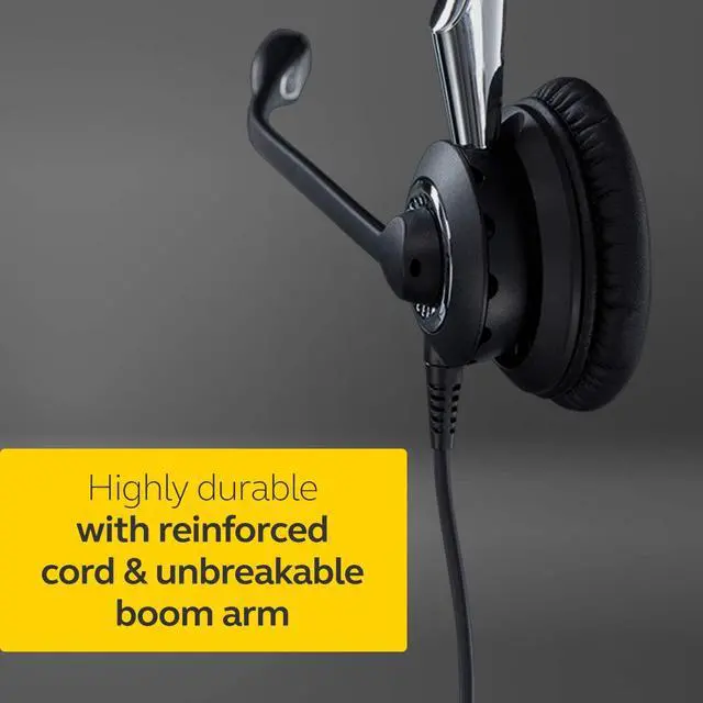 Alt view image 5 of 9 - Jabra 2400 II USB DUO CC Wired Call Center Headset for Softphone with Noise Cancelling Microphone, Optimized for Unified Communication
