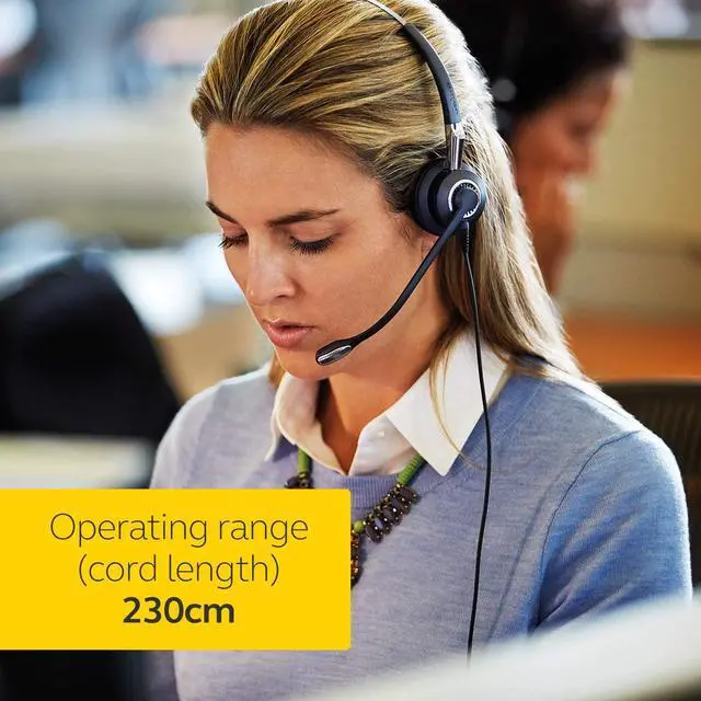 Alt view image 4 of 9 - Jabra 2400 II USB DUO CC Wired Call Center Headset for Softphone with Noise Cancelling Microphone, Optimized for Unified Communication