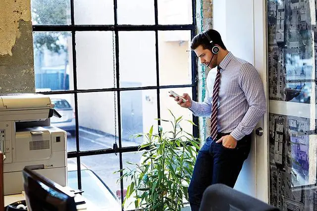 Alt view image 6 of 10 - Jabra Evolve 65 MS Wireless Headset, Stereo – Includes Link 370 USB Adapter – Bluetooth Headset with Industry-Leading Wireless Performance, Advanced Noise-Cancelling Microphone, All Day Battery