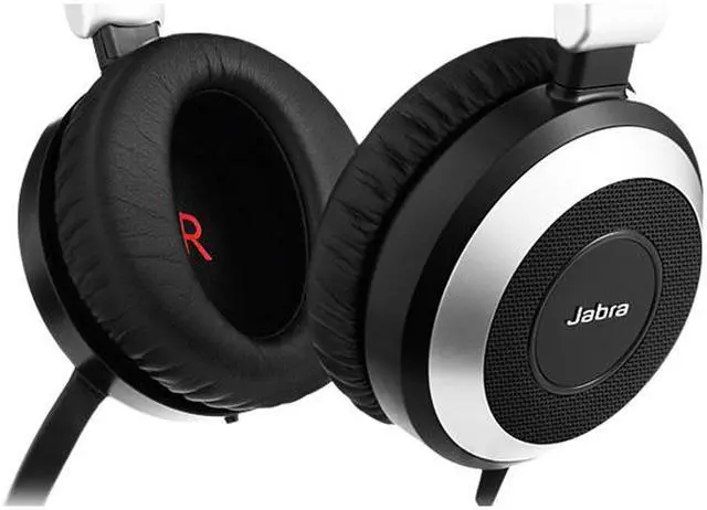 Alt view image 8 of 9 - Jabra Evolve 80 UC Wired Headset Professional Telephone Headphones with Unrivalled Noise Cancellation for Calls and Music, Features World-Class Speakers and All Day Comfort