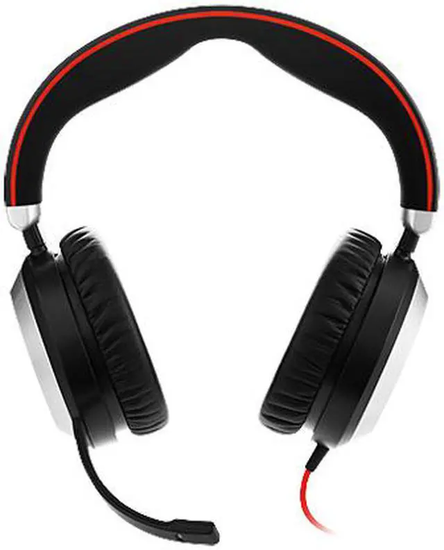Alt view image 7 of 9 - Jabra Evolve 80 UC Wired Headset Professional Telephone Headphones with Unrivalled Noise Cancellation for Calls and Music, Features World-Class Speakers and All Day Comfort