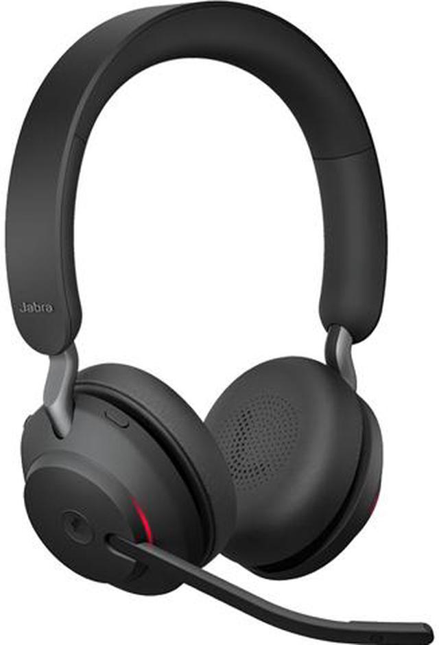  Jabra Evolve2 65 MS Wireless Headphones with Link380a, Stereo,  Black – Bluetooth Headset for Calls and Music, 37 Hours of Battery Life,  Passive Noise Cancelling : Electronics
