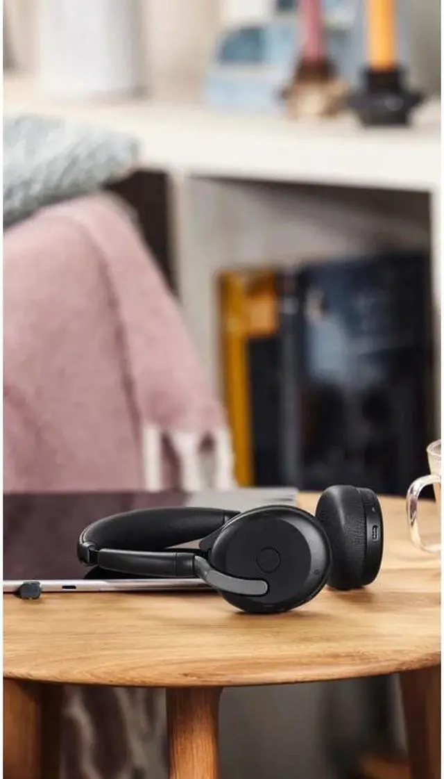 Alt view image 8 of 15 - Jabra Evolve2 65 Flex UC Headset - Stereo - Wireless - Bluetooth - 98.4 ft - 20 Hz - 20 kHz - On-ear - Binaural - Supra-aural - MEMS Technology, Noise Cancelling Microphone - 26699-989-999-01