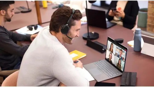 Alt view image 9 of 15 - Jabra Evolve2 65 Flex UC Headset - Stereo - Wireless - Bluetooth - 98.4 ft - 20 Hz - 20 kHz - On-ear - Binaural - Supra-aural - MEMS Technology, Noise Cancelling Microphone - 26699-989-999-01