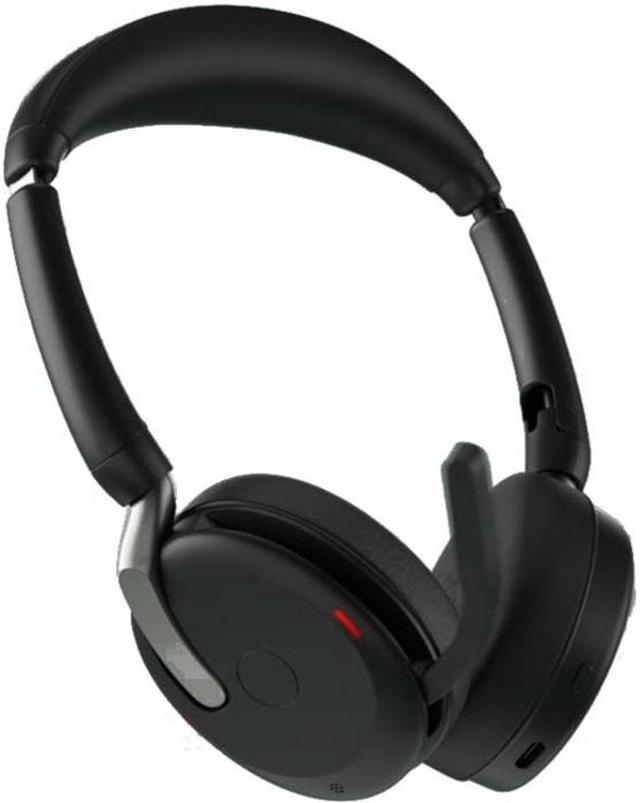 Jabra Evolve2 65 UC Stereo - Headset - on-ear - Bluetooth - wireless - USB  - noise isolating - Black