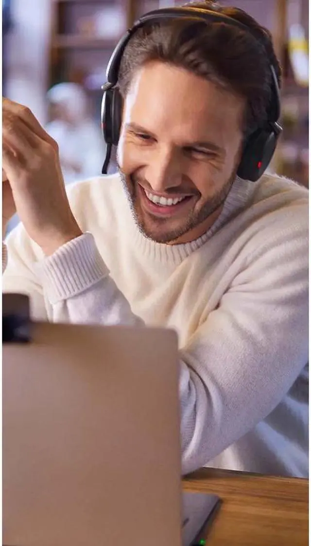 Alt view image 10 of 15 - Jabra Evolve2 65 Flex UC Headset - Stereo - Wireless - Bluetooth - 98.4 ft - 20 Hz - 20 kHz - On-ear - Binaural - Supra-aural - MEMS Technology, Noise Cancelling Microphone - 26699-989-999-01