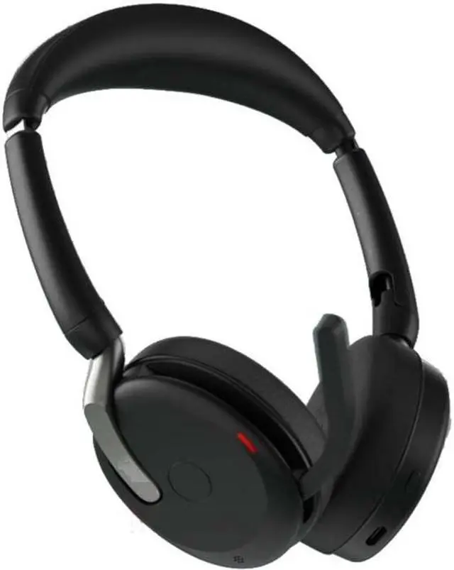 Alt view image 4 of 15 - Jabra Evolve2 65 Flex UC Headset - Stereo - Wireless - Bluetooth - 98.4 ft - 20 Hz - 20 kHz - On-ear - Binaural - Supra-aural - MEMS Technology, Noise Cancelling Microphone - 26699-989-999-01