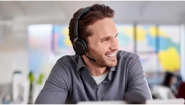 Alt view image 13 of 15 - Jabra Evolve2 65 Flex UC Headset - Stereo - Wireless - Bluetooth - 98.4 ft - 20 Hz - 20 kHz - On-ear - Binaural - Supra-aural - MEMS Technology, Noise Cancelling Microphone - 26699-989-999-01