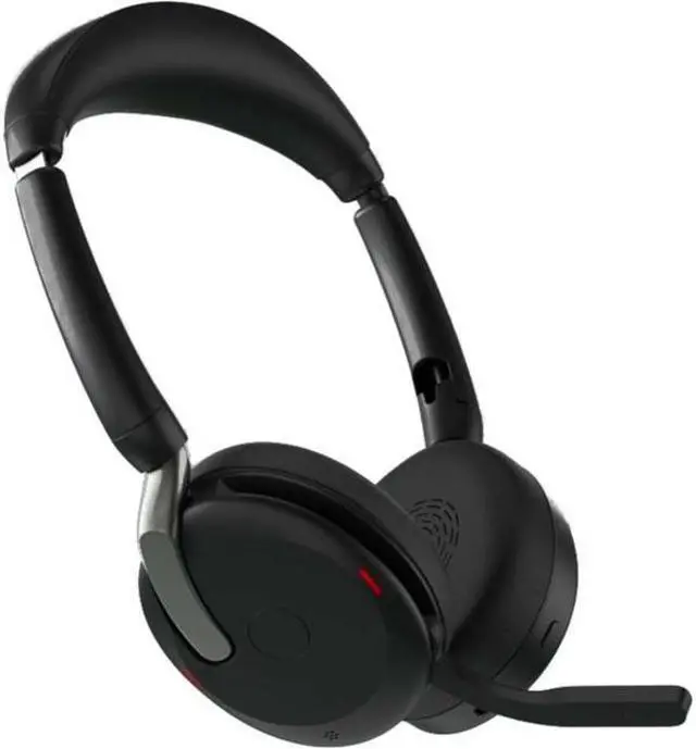 Alt view image 5 of 15 - Jabra Evolve2 65 Flex UC Headset - Stereo - Wireless - Bluetooth - 98.4 ft - 20 Hz - 20 kHz - On-ear - Binaural - Supra-aural - MEMS Technology, Noise Cancelling Microphone - 26699-989-999-01