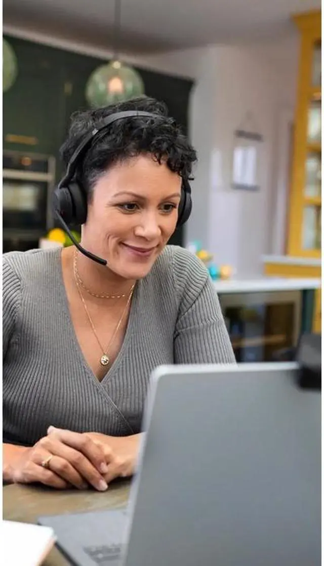 Alt view image 9 of 15 - Jabra Evolve2 55 MS Teams Headset - Stereo - Wireless - Bluetooth - USB-C - 98.4 ft - 20 Hz - 20 kHz - On-ear - Binaural - Supra-aural - MEMS Technology, Noise Cancelling Microphone - 25599-999-889-01