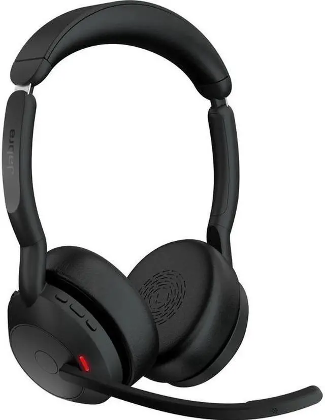 Alt view image 5 of 15 - Jabra Evolve2 55 MS Teams Headset - Stereo - Wireless - Bluetooth - USB-C - 98.4 ft - 20 Hz - 20 kHz - On-ear - Binaural - Supra-aural - MEMS Technology, Noise Cancelling Microphone - 25599-999-889-01