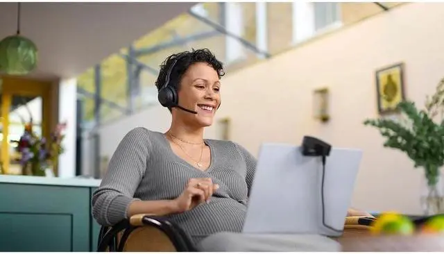 Alt view image 7 of 16 - Jabra Evolve2 55 MS Teams Headset - Stereo - Wireless - Bluetooth - USB-A - 98.4 ft - 20 Hz - 20 kHz - On-ear - Binaural - Supra-aural - MEMS Technology, Noise Cancelling Microphone - 25599-999-989-01