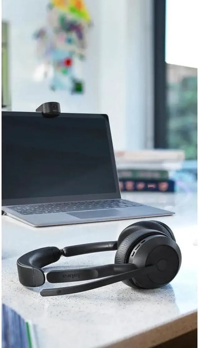 Alt view image 11 of 16 - Jabra Evolve2 55 MS Teams Headset - Stereo - Wireless - Bluetooth - USB-A - 98.4 ft - 20 Hz - 20 kHz - On-ear - Binaural - Supra-aural - MEMS Technology, Noise Cancelling Microphone - 25599-999-989-01