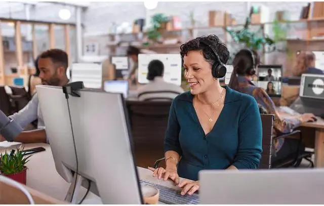 Alt view image 13 of 16 - Jabra Evolve2 55 MS Teams Headset - Stereo - Wireless - Bluetooth - USB-A - 98.4 ft - 20 Hz - 20 kHz - On-ear - Binaural - Supra-aural - MEMS Technology, Noise Cancelling Microphone - 25599-999-989-01
